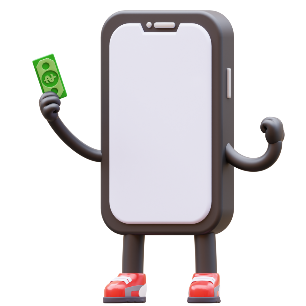 3D Money Coin Character Get Money png