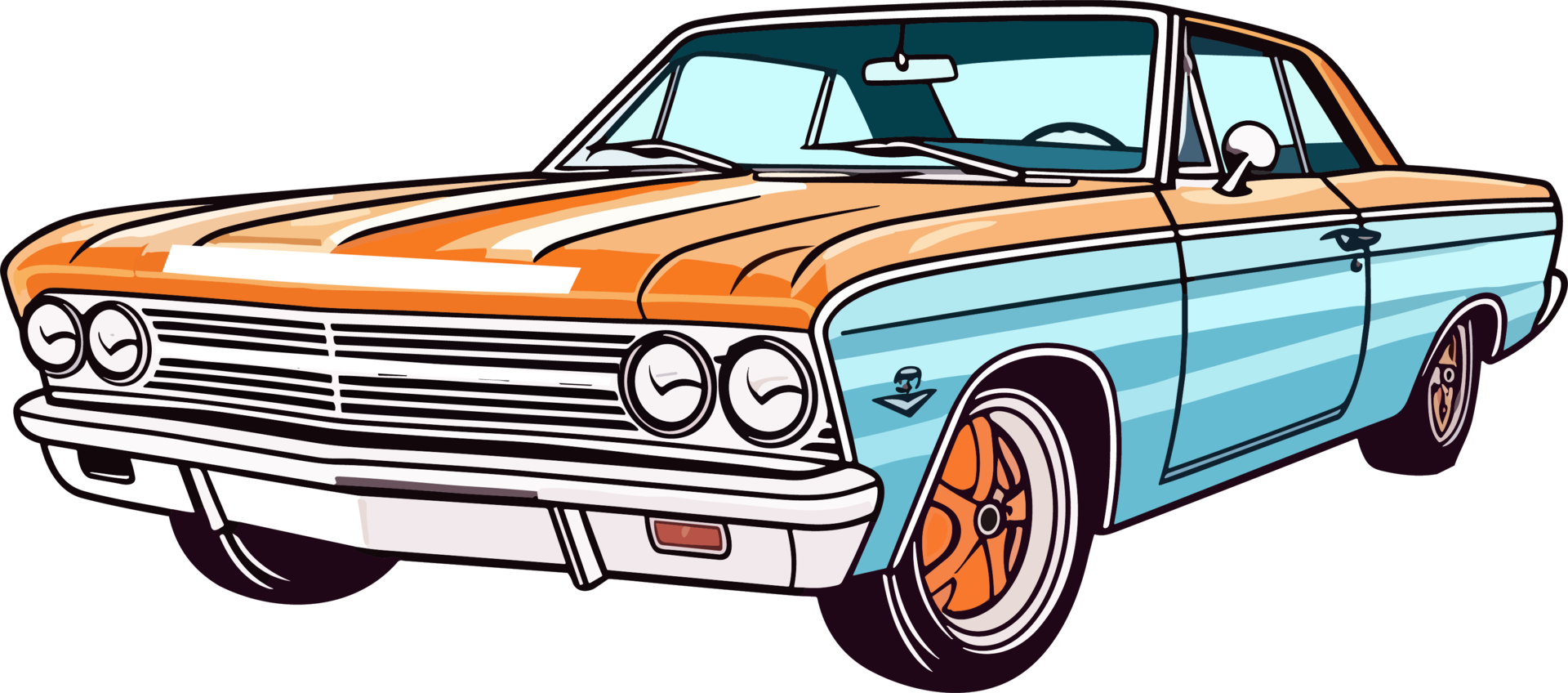 wijnoogst chevrolet chevelle auto ai generatief png