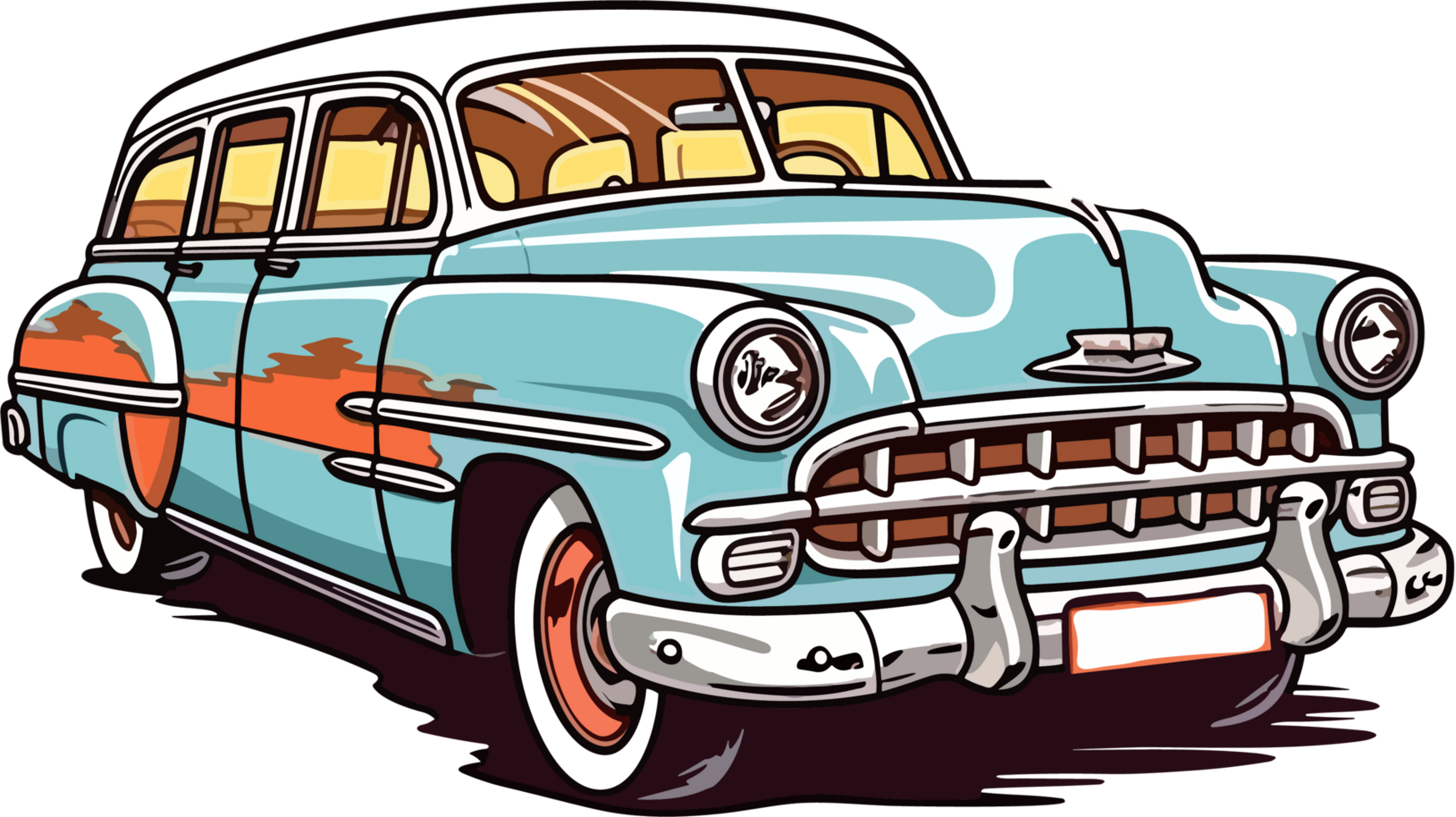 wijnoogst chevrolet bel Air auto ai generatief png