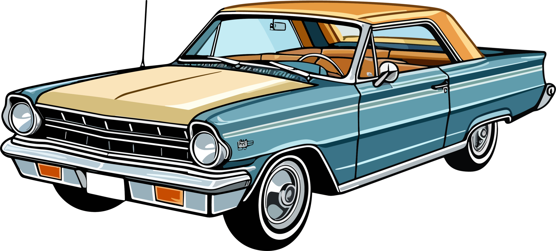 vintage-ford-galaxie-car-ai-generative-31426895-png