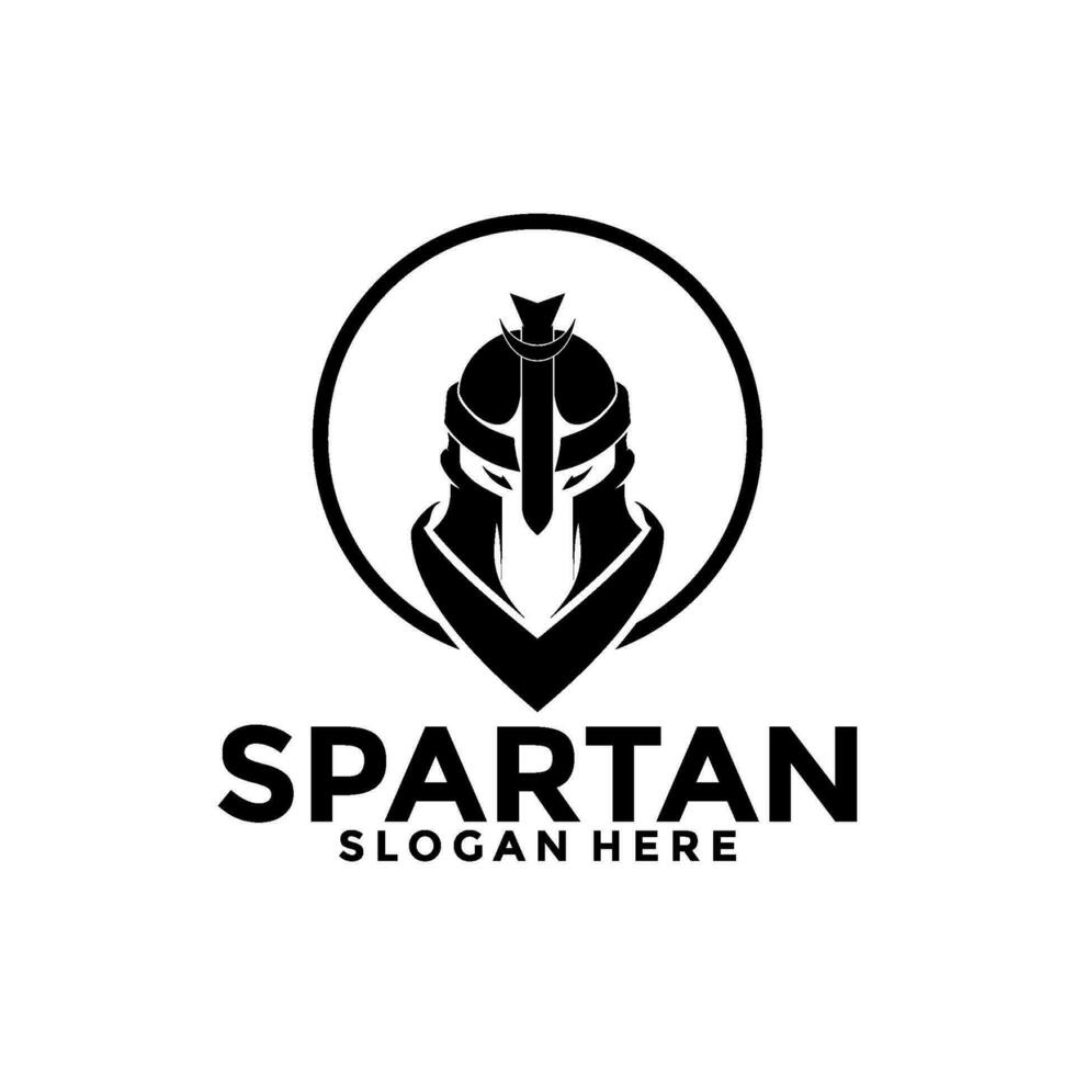 espartano logo vector, espartano casco logo vector ilustración diseño modelo