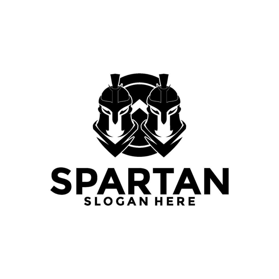 Spartan logo vector, Spartan helmet logo vector illustration design template