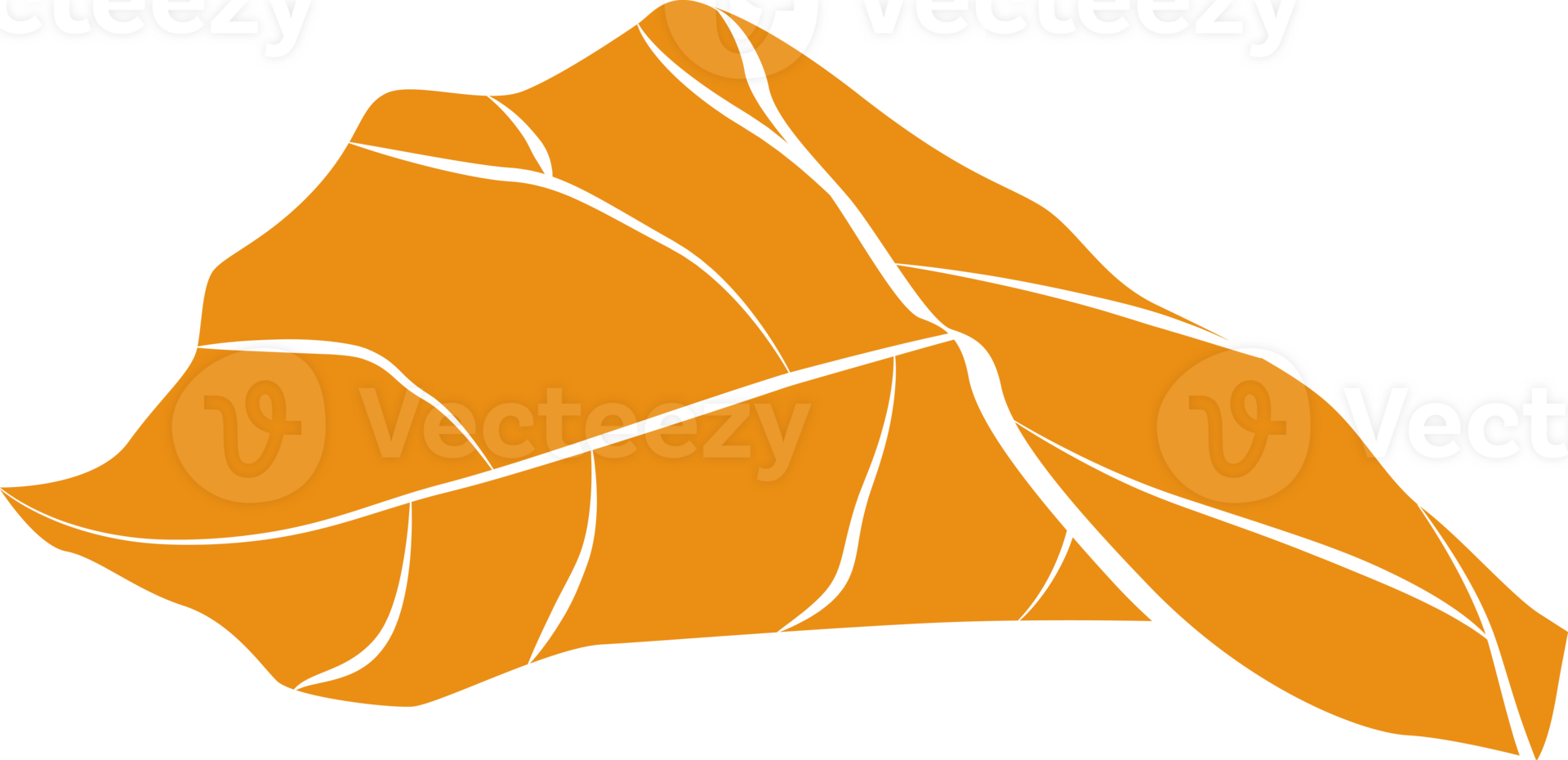 Autumn leaf flat design, png file no background