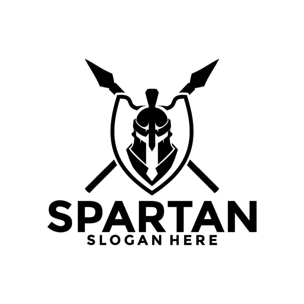Spartan logo vector, Spartan helmet logo vector illustration design template