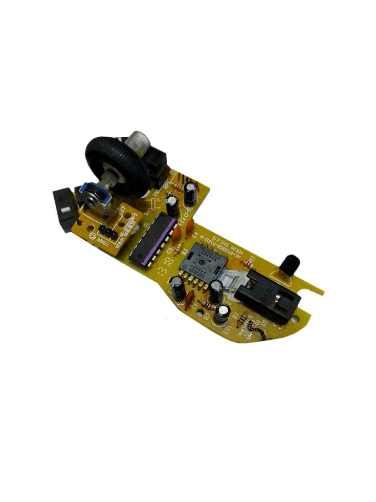 Large chip with capacitors from a computer mouse with a wheel photo