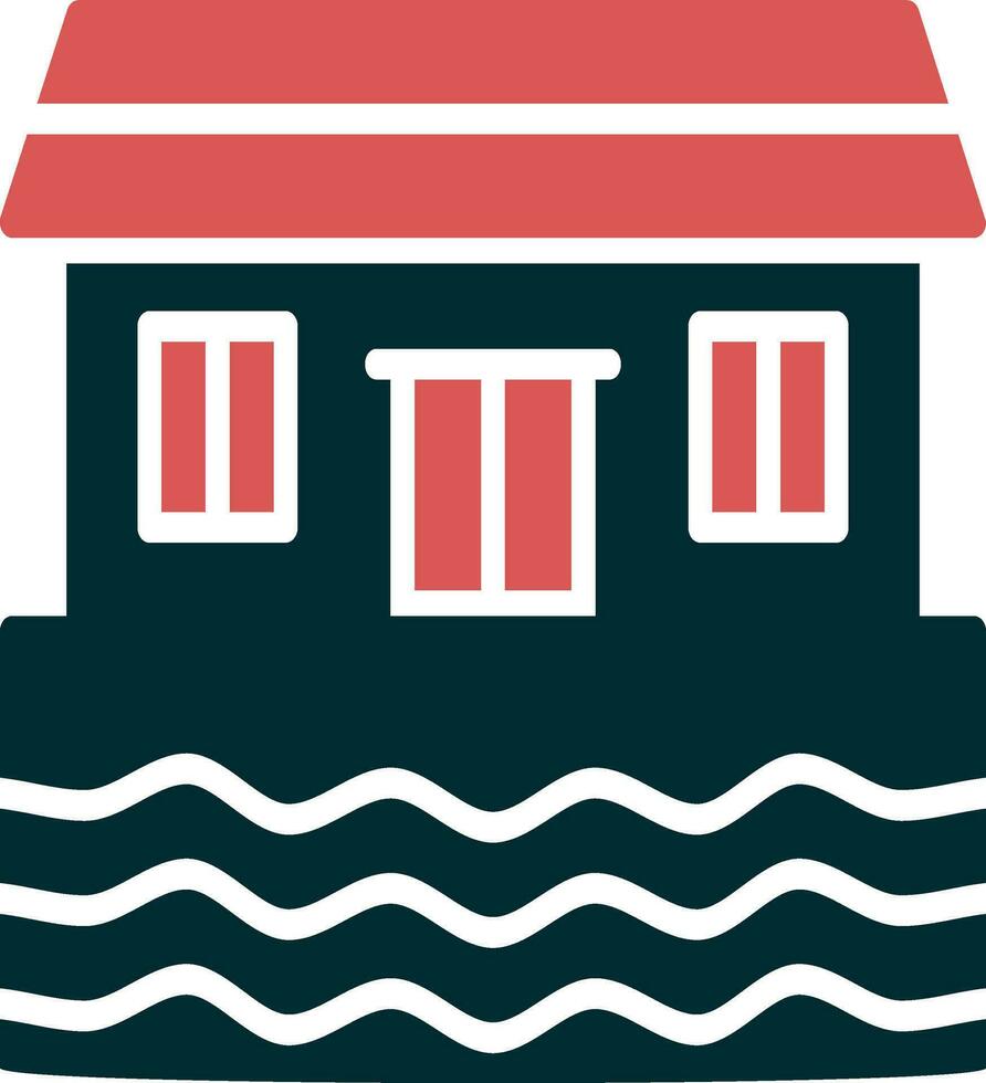 Houseboat Vector Icon