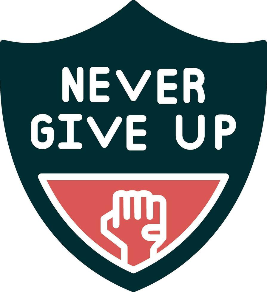 Never Give Up Vector Icon