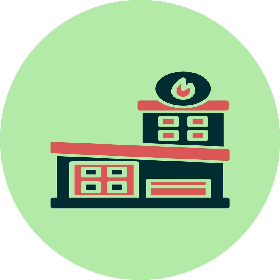 Fire Station Vector Icon