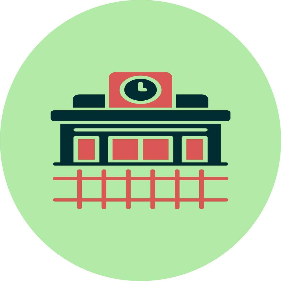 tren estación vector icono