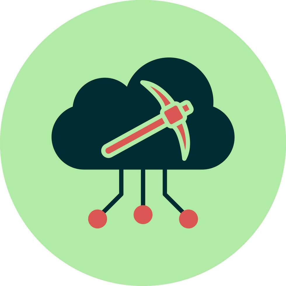 Cloud Mining Vector Icon