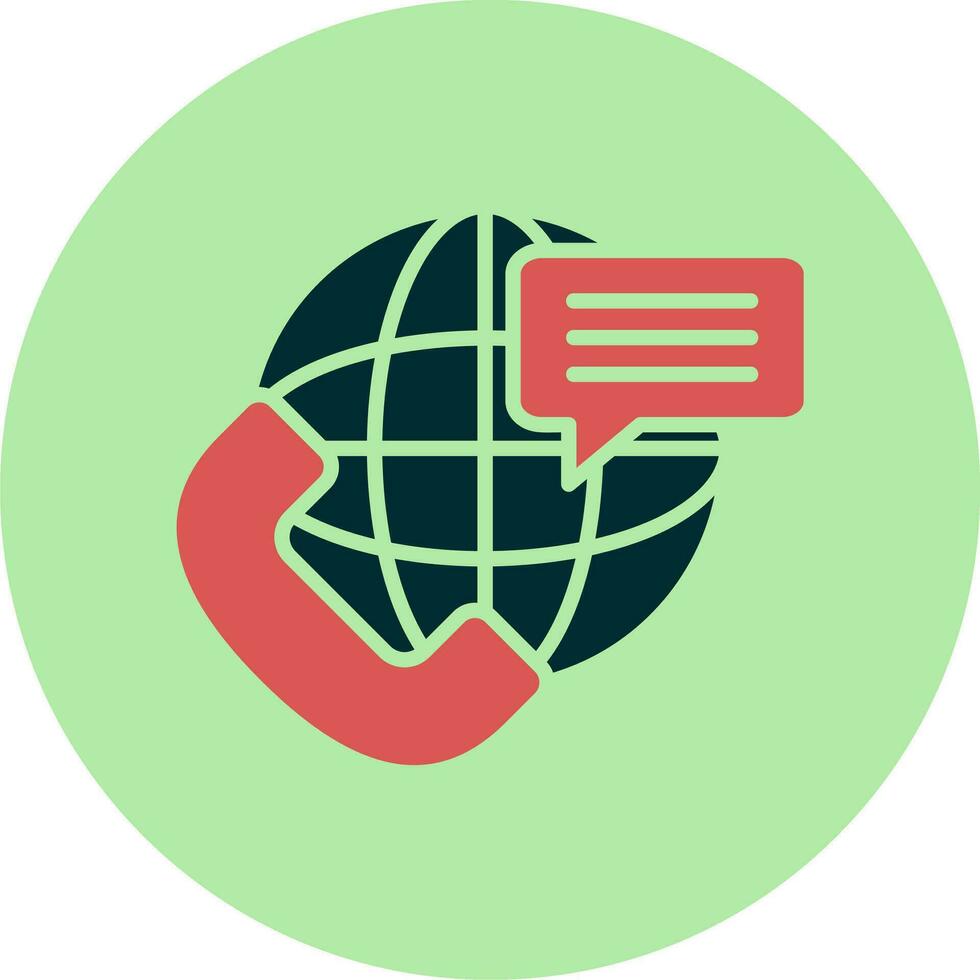 global comunicación vector icono