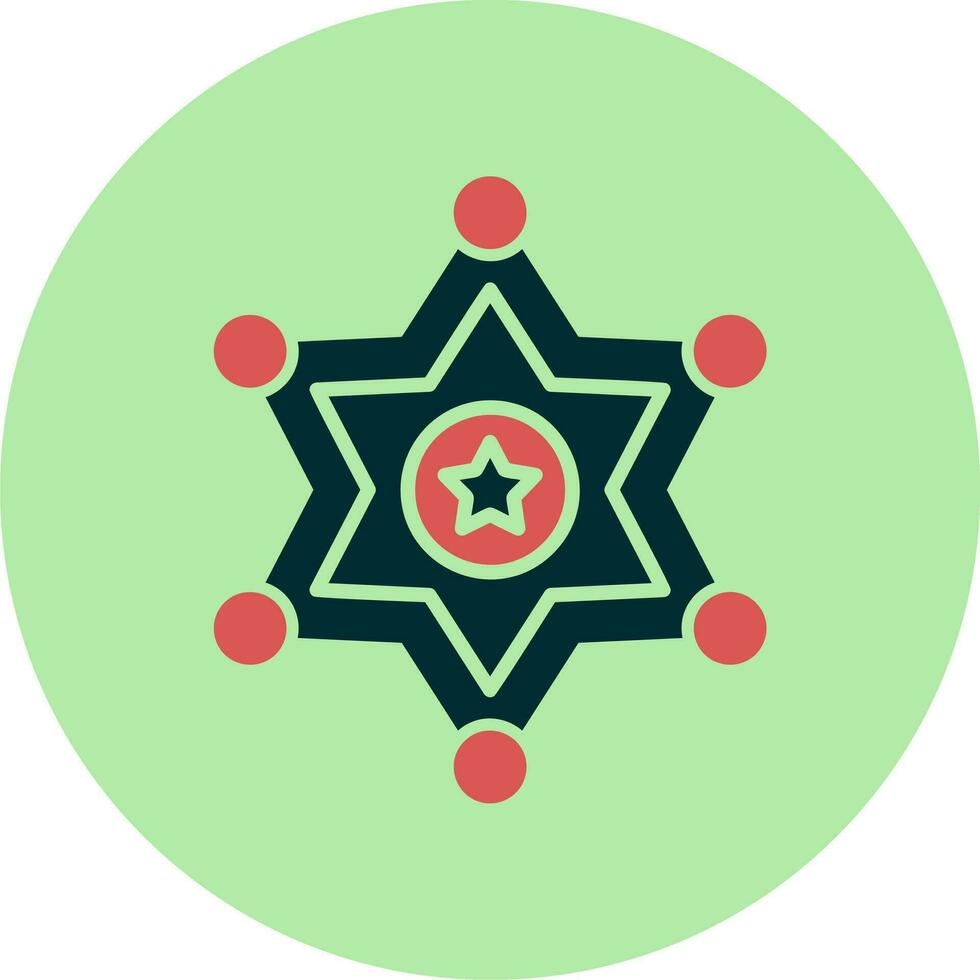 Sheriff Badge Vector Icon