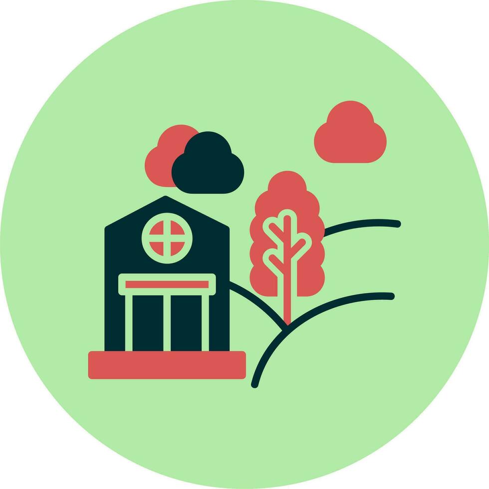 Forest House Vector Icon