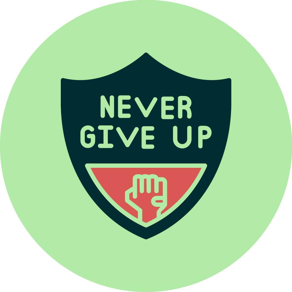 Never Give Up Vector Icon