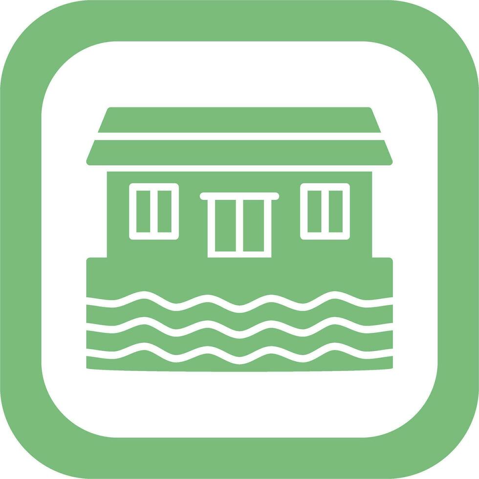 Houseboat Vector Icon