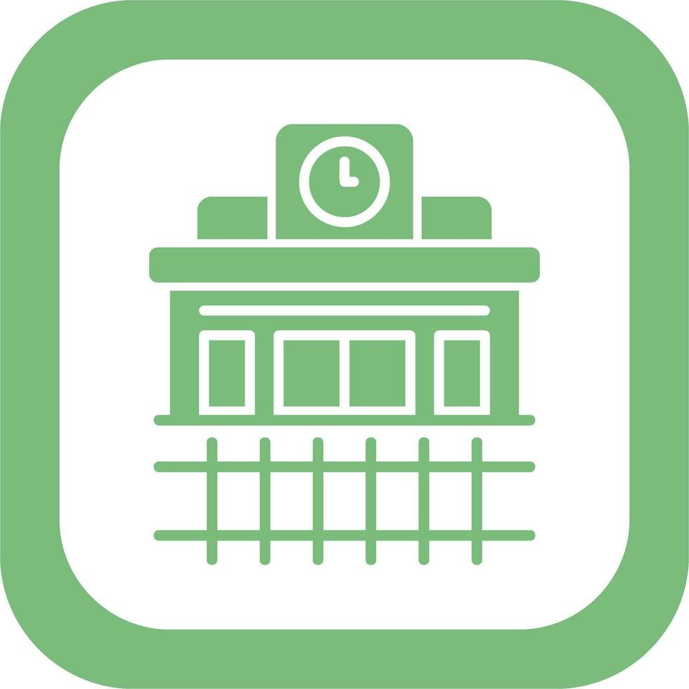 Train Station Vector Icon