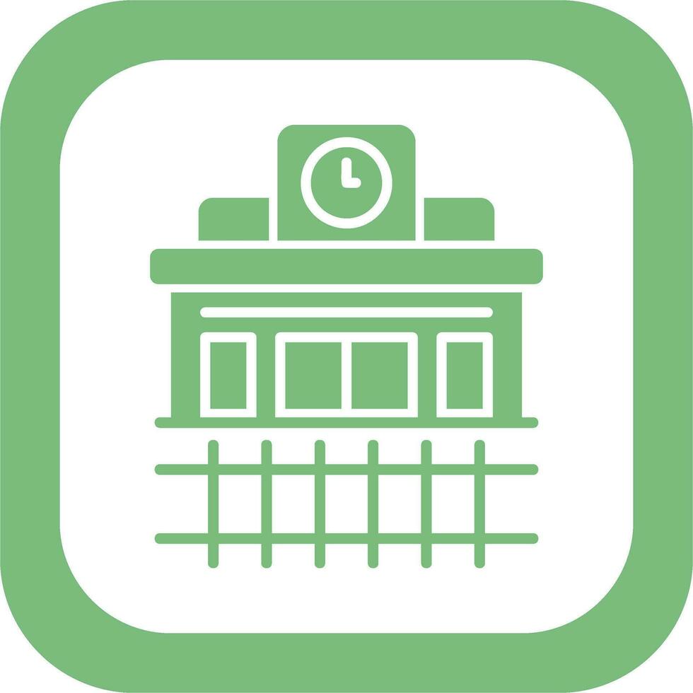 Train Station Vector Icon