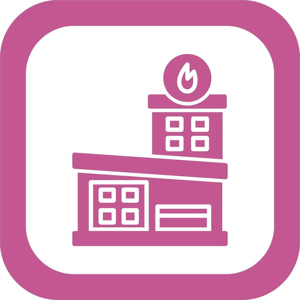Fire Station Vector Icon
