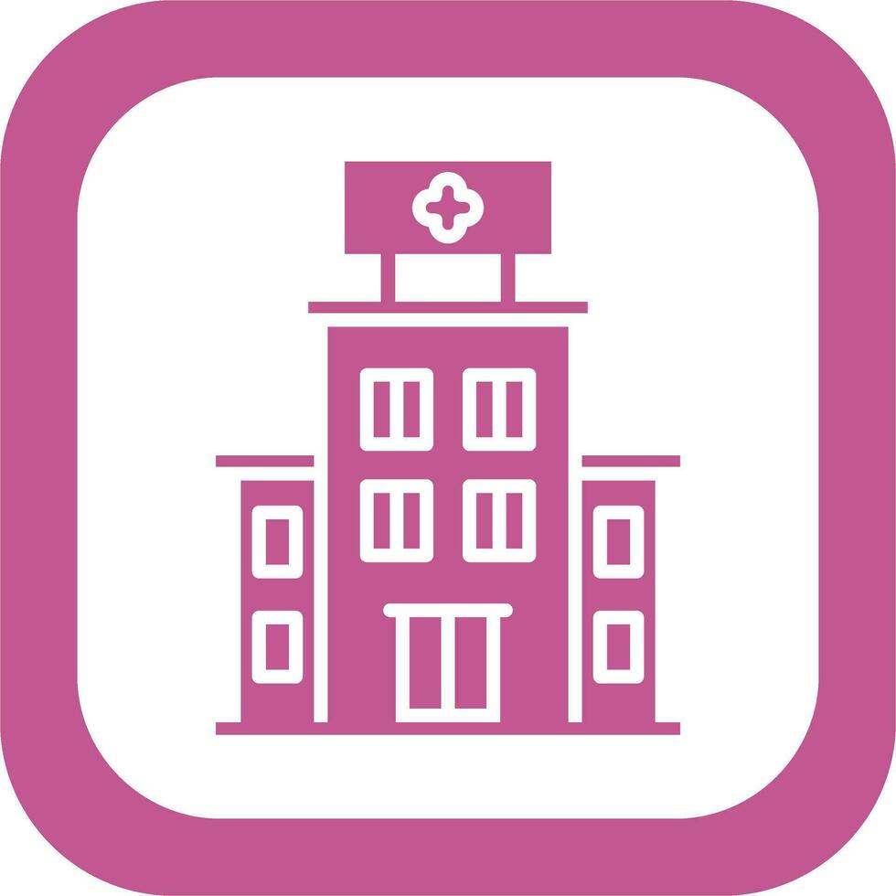 icono de vector de edificio de hospital