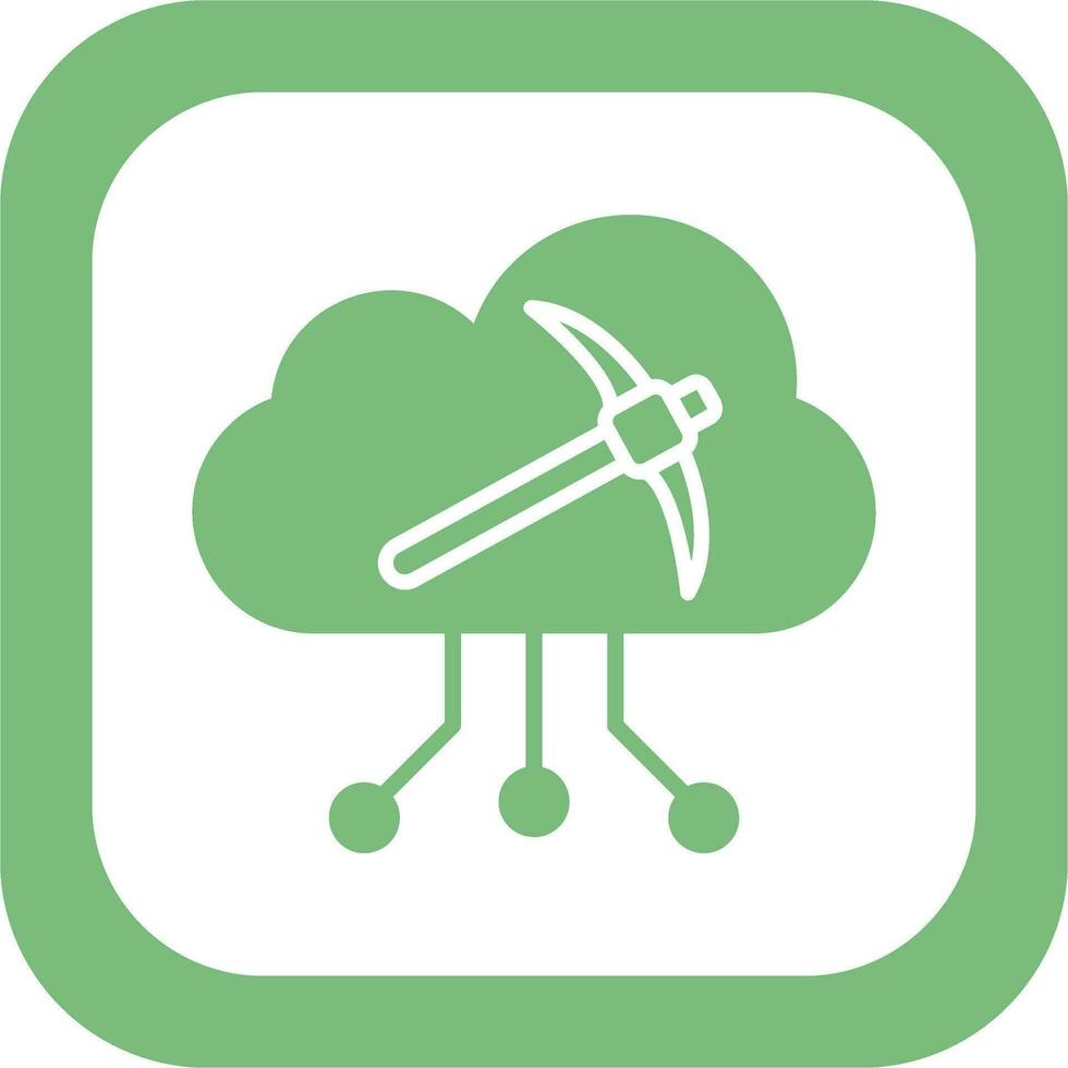 Cloud Mining Vector Icon