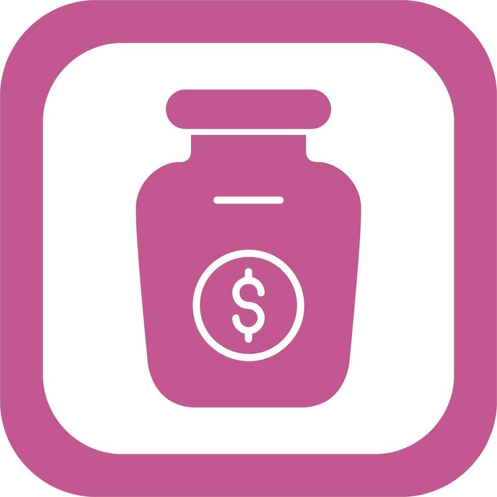 Money Jar Vector Icon