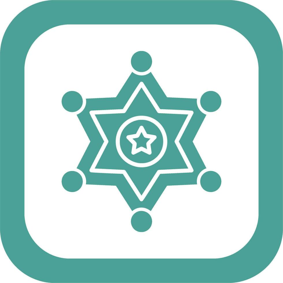 Sheriff Badge Vector Icon