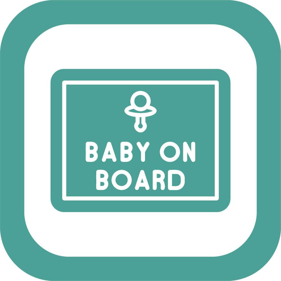 Baby On Board Vector Icon