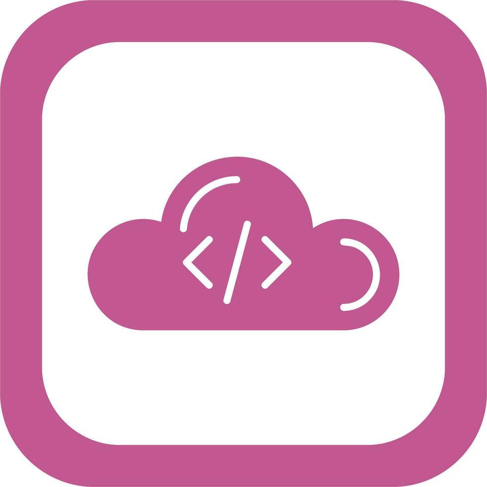 Cloud Coding Vector Icon