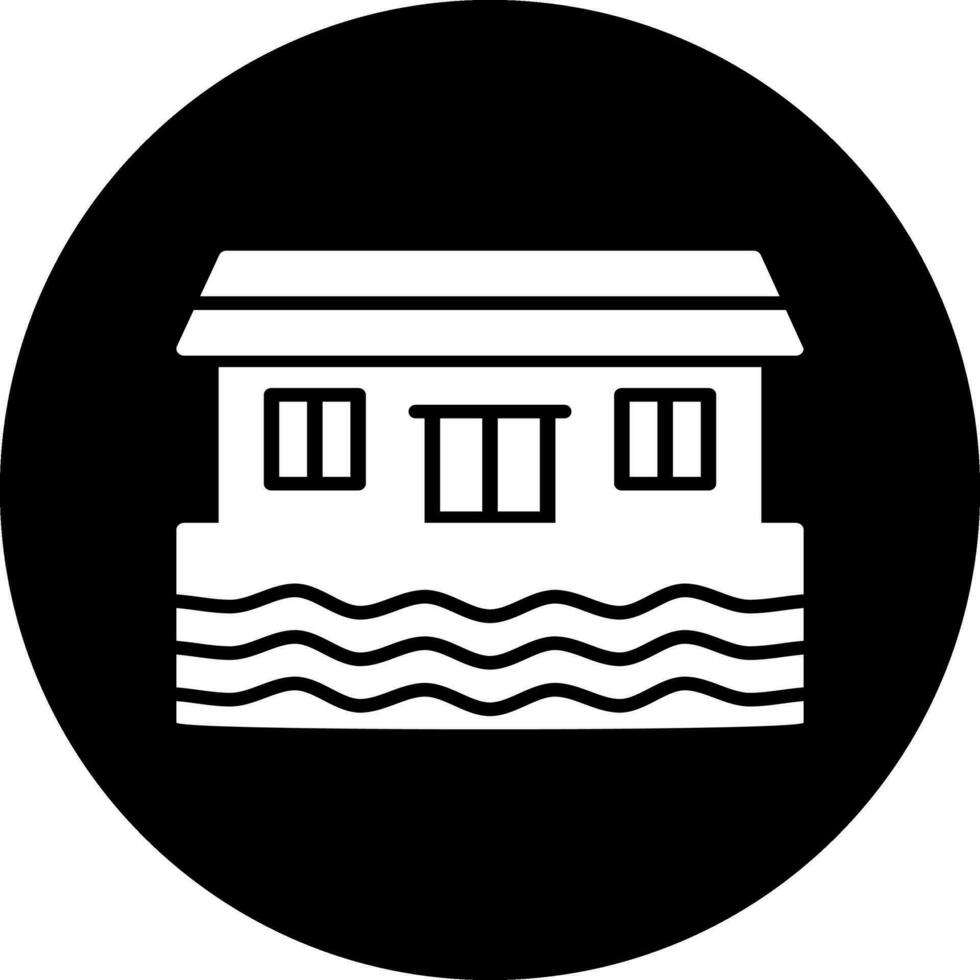 Houseboat Vector Icon