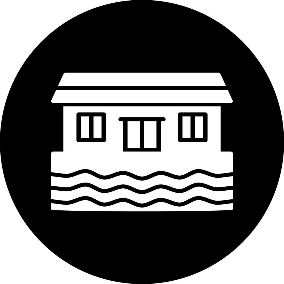 casa flotante vector icono