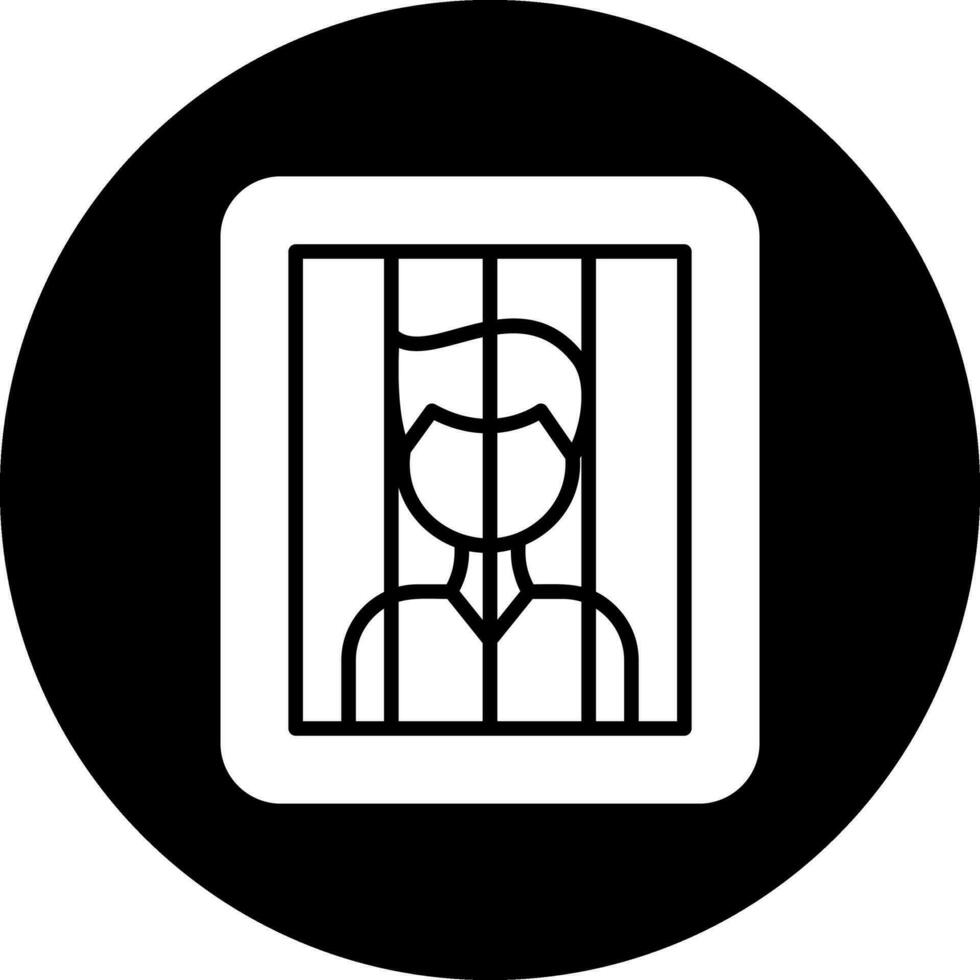 icono de vector de prisionero