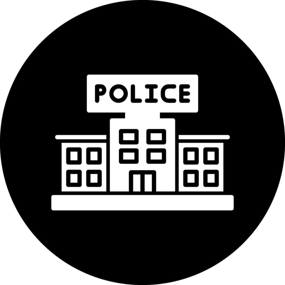 icono de vector de estación de policía