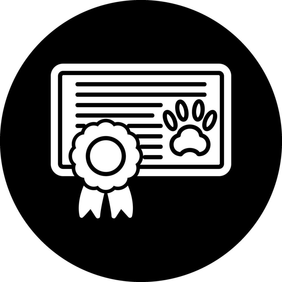 icono de vector de certificado