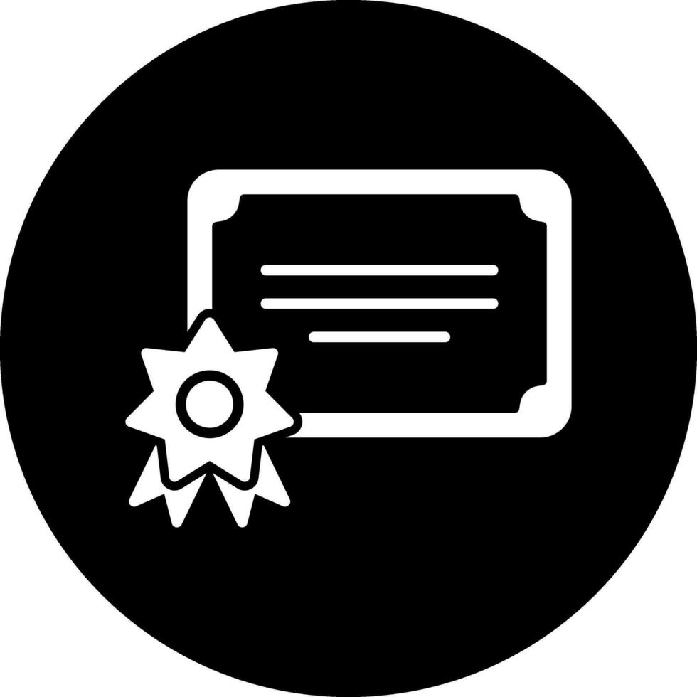 icono de vector de certificado