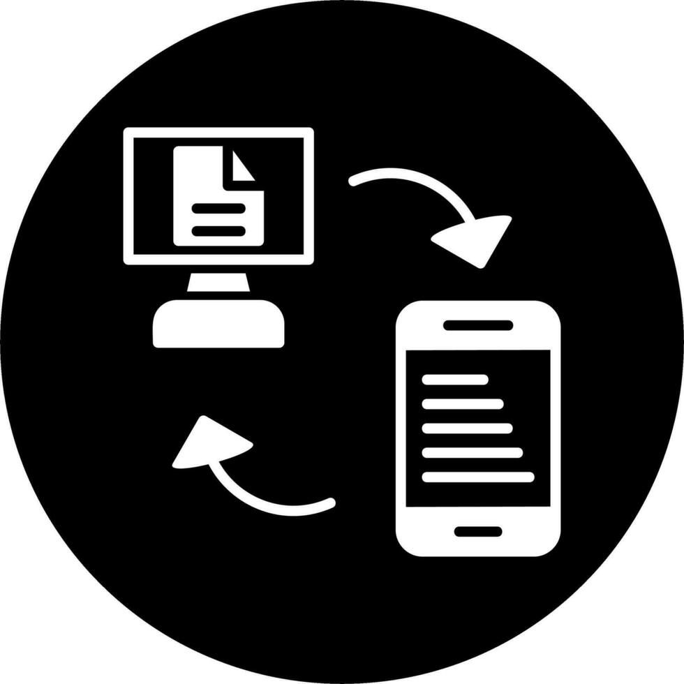 icono de vector de transferencia de datos