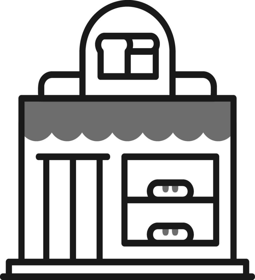 icono de vector de tienda de panadería