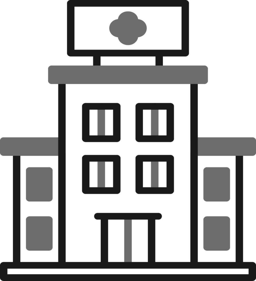 icono de vector de edificio de hospital