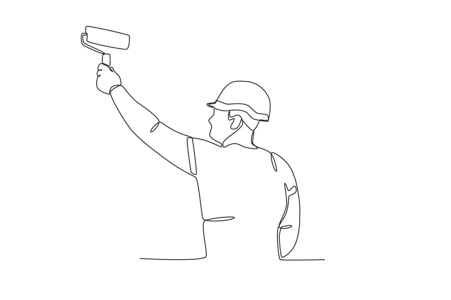 A man painted excitedly vector