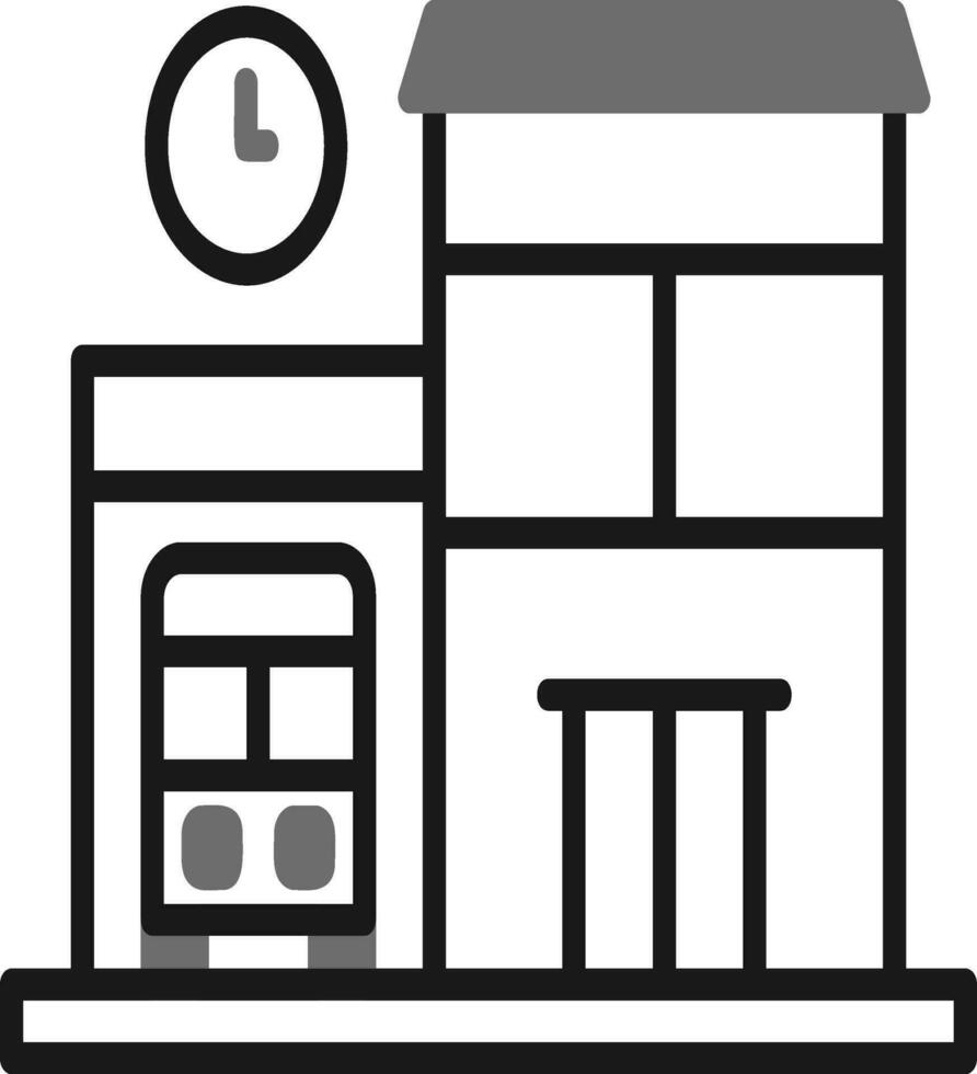 Bus Station Vector Icon