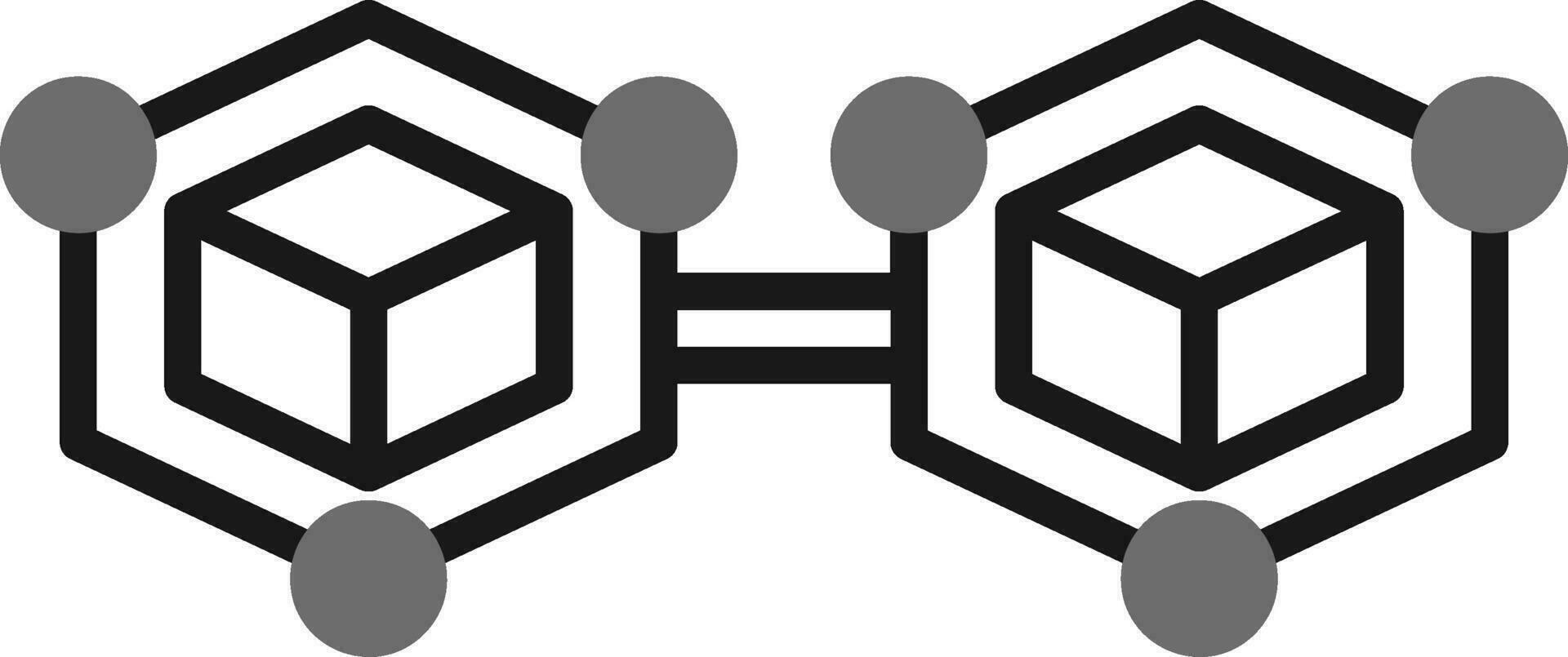 icono de vector de cadena de bloques