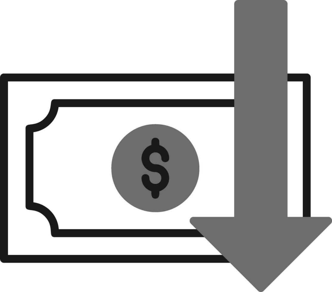 Money Loss Vector Icon