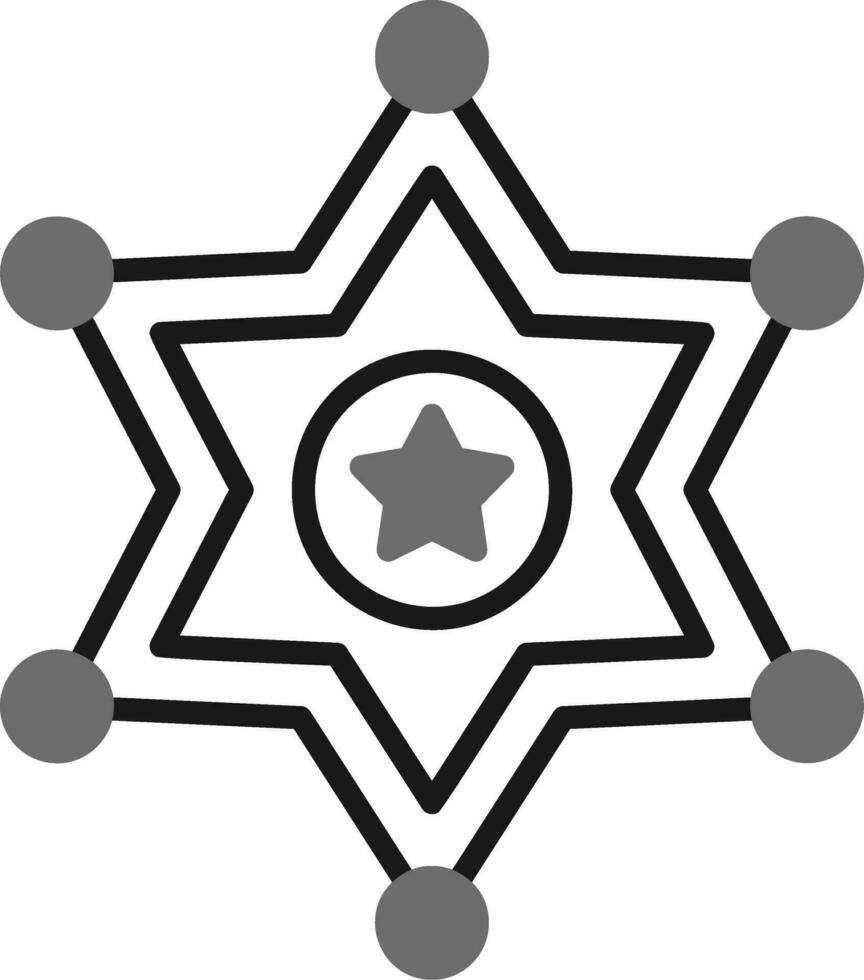 Sheriff Badge Vector Icon