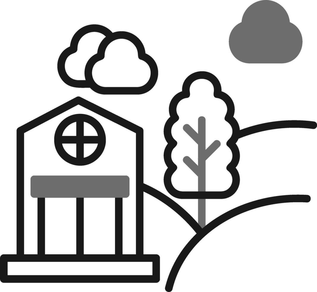 Forest House Vector Icon