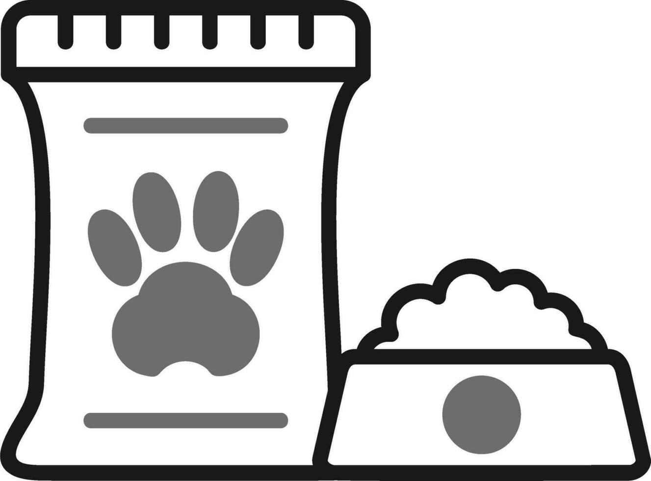 icono de vector de comida para mascotas