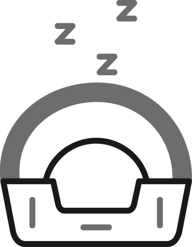 mascota cama vector icono