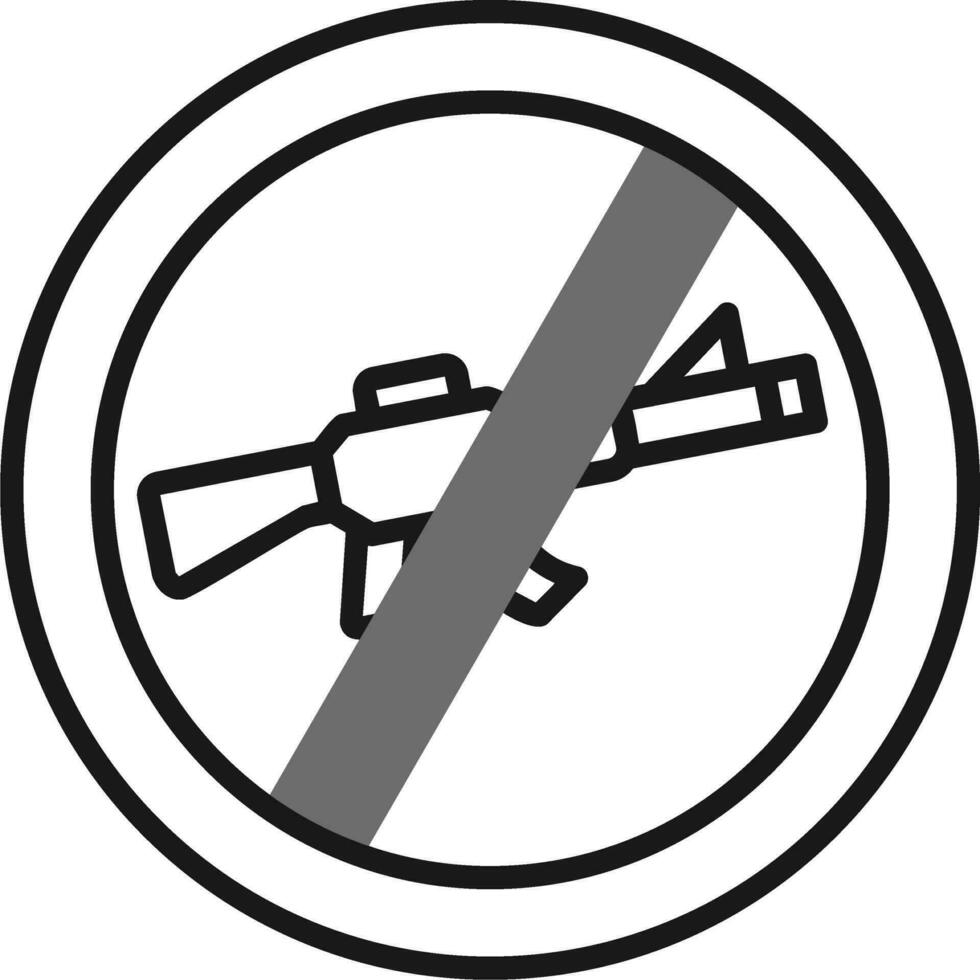 No rifle vector icono