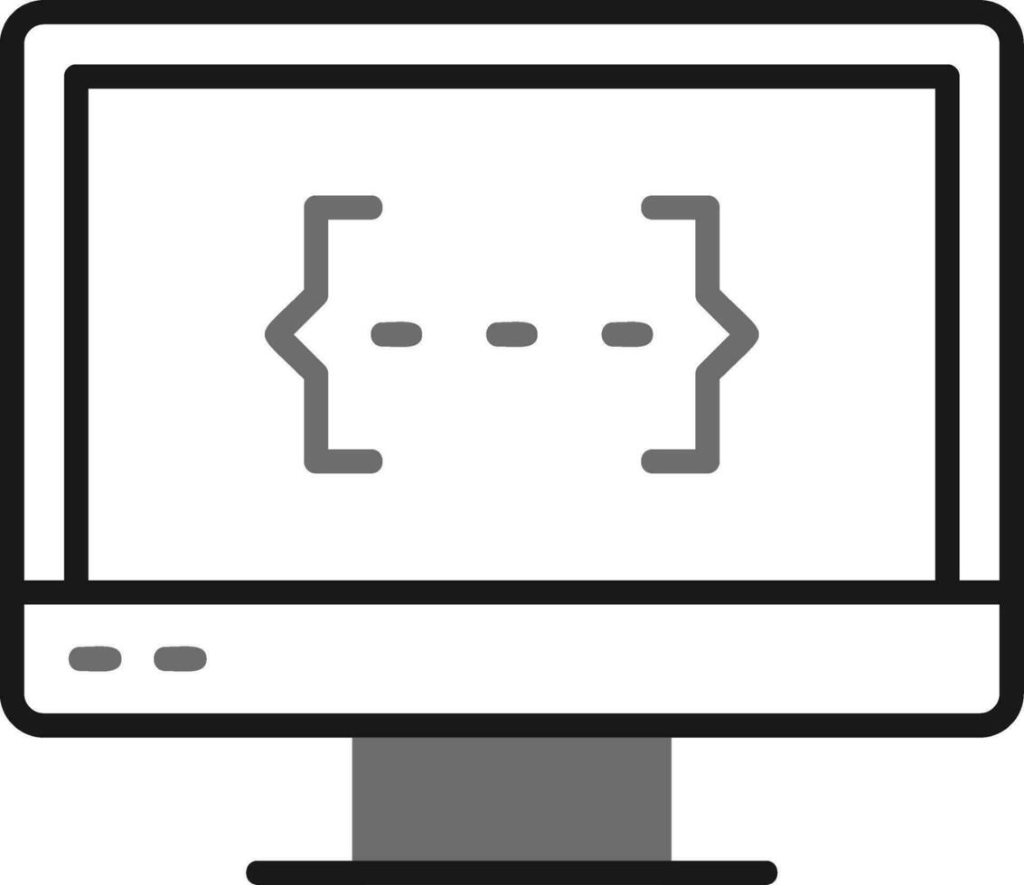 Monitor Screen Vector Icon