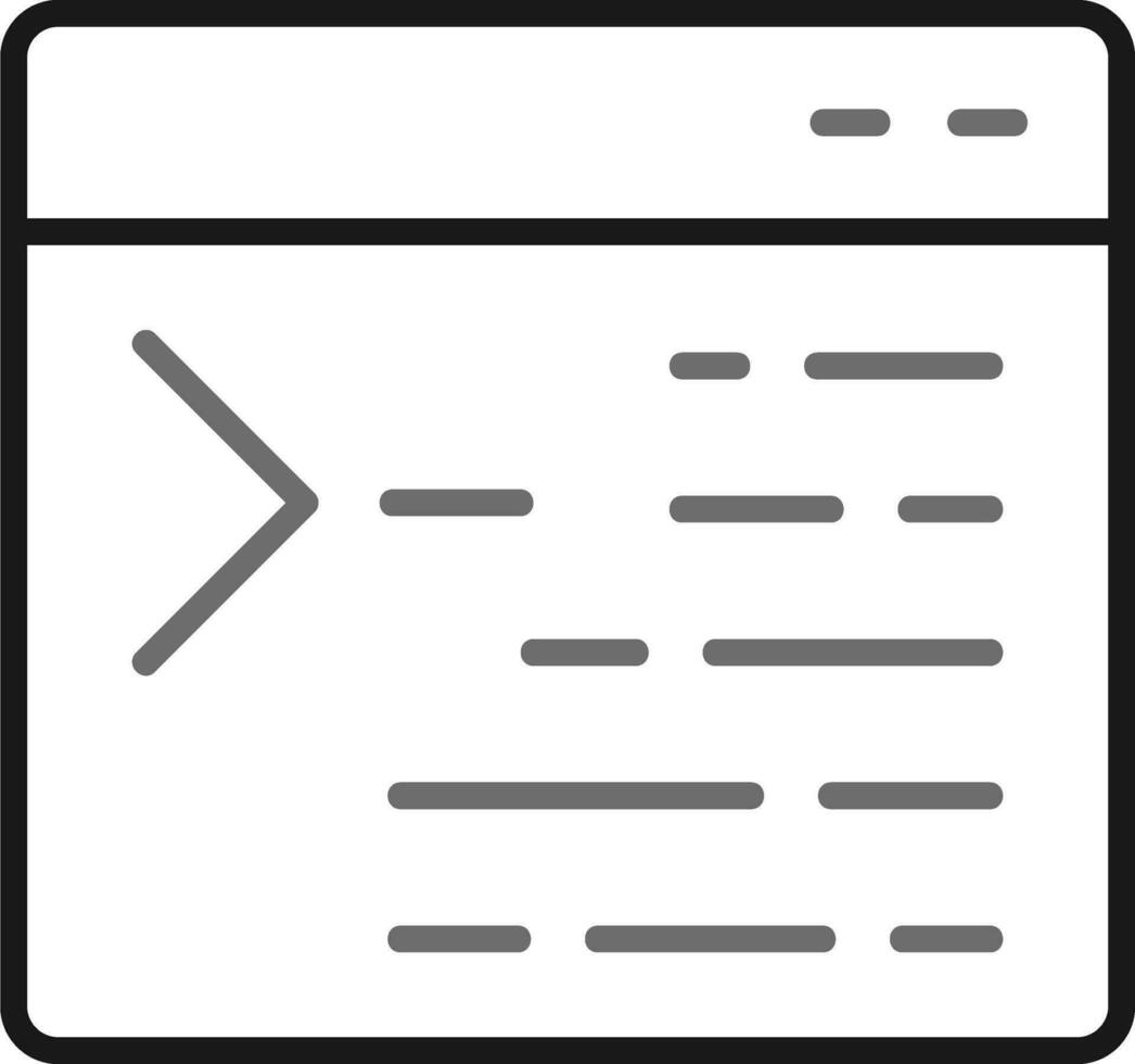 icono de vector de terminal de código