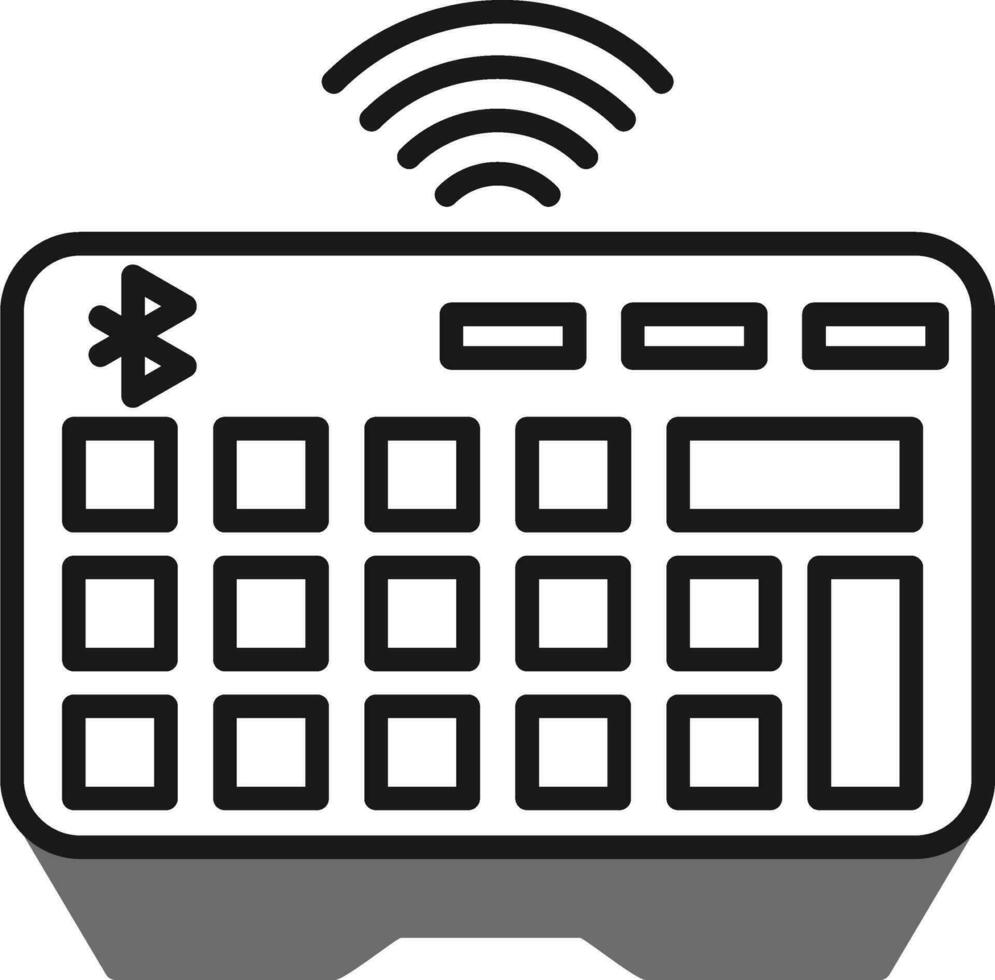 Wireless Keyboard Vector Icon