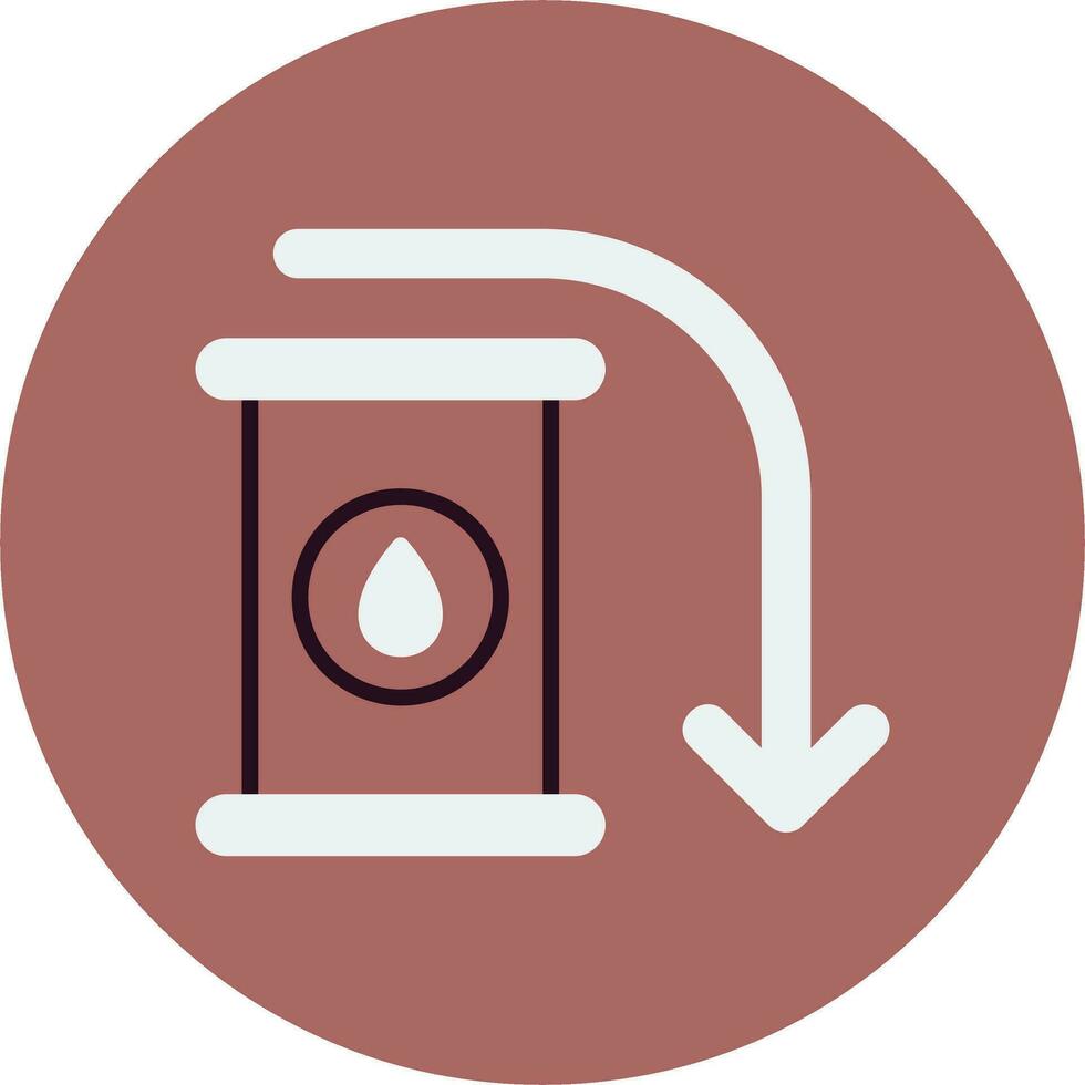 Oil Down Vector Icon